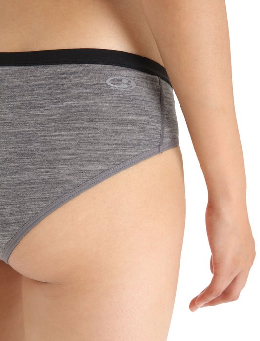 Icebreaker Merino Siren Hipkini Briefs  Gritstone Heather Dam - Underkläder Dam