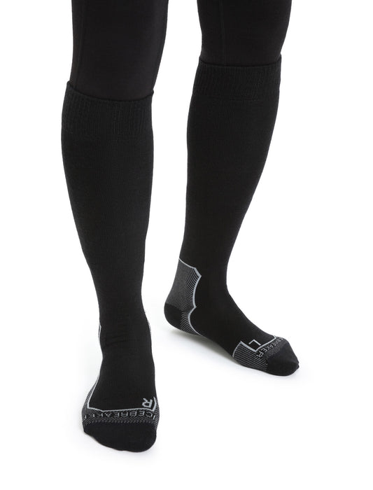 Icebreaker Merino Ski+ Ultralight Over the Calf Socks  Black Dam - Strumpor Dam