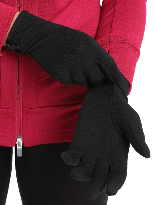 Icebreaker Unisex Merino 260 Tech Glove Liners Black