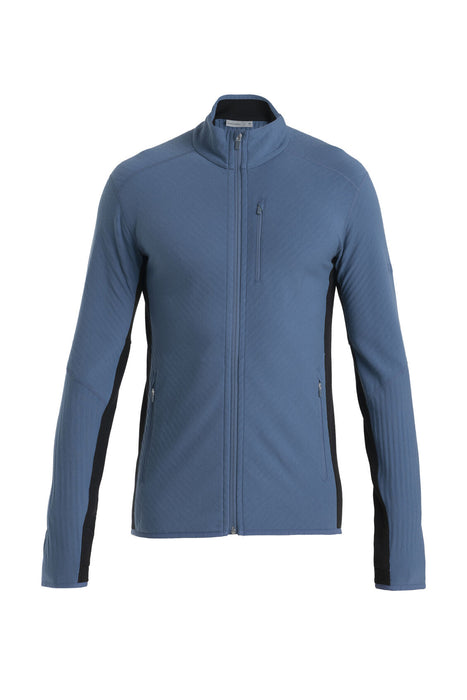 Icebreaker RealFleece™ Merino Descender Long Sleeve Zip Jacket Dawn/Black Herr - Tröjor