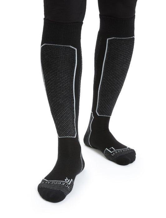 Icebreaker Merino Ski+ Light Over the Calf Socks  Black Dam - Strumpor Dam