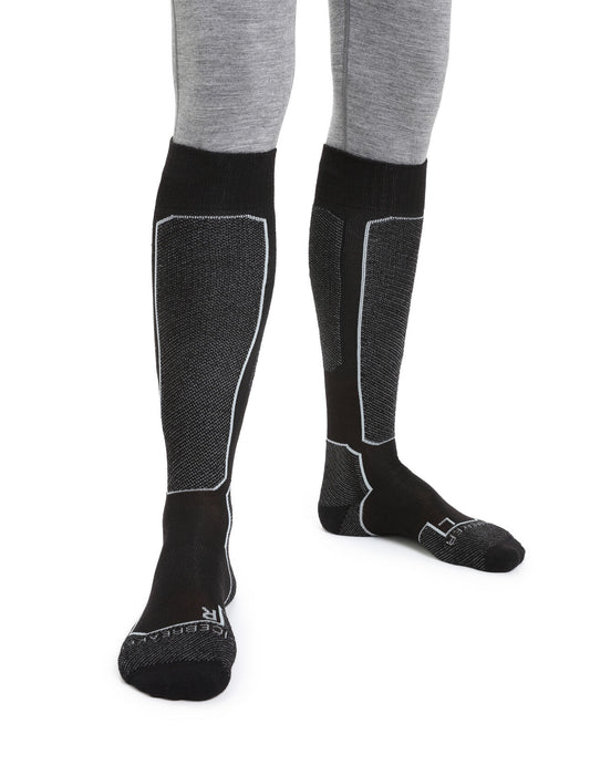 Icebreaker Merino Ski+ Light Over the Calf Socks  Black Herr - Strumpor