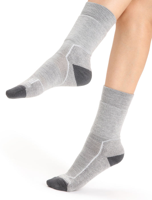 Icebreaker Merino Hike+ Medium Crew Socks  Blizzard Heather Dam - Strumpor Dam