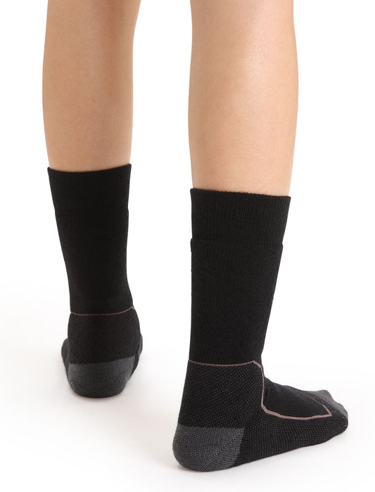 Icebreaker Merino Hike+ Medium Crew Socks  Black/Monsoon/Mink Dam - Strumpor Dam