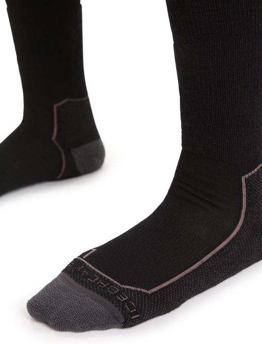 Icebreaker Merino Hike+ Medium Crew Socks  Black/Monsoon/Mink Dam - Strumpor Dam