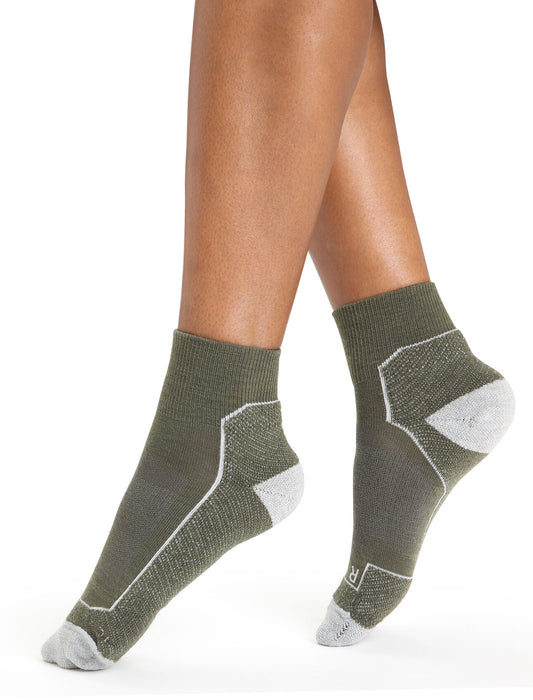 Icebreaker Merino Hike+ Light Mini Socks  Loden/Blizzard Heather/Snow Dam - Strumpor Dam