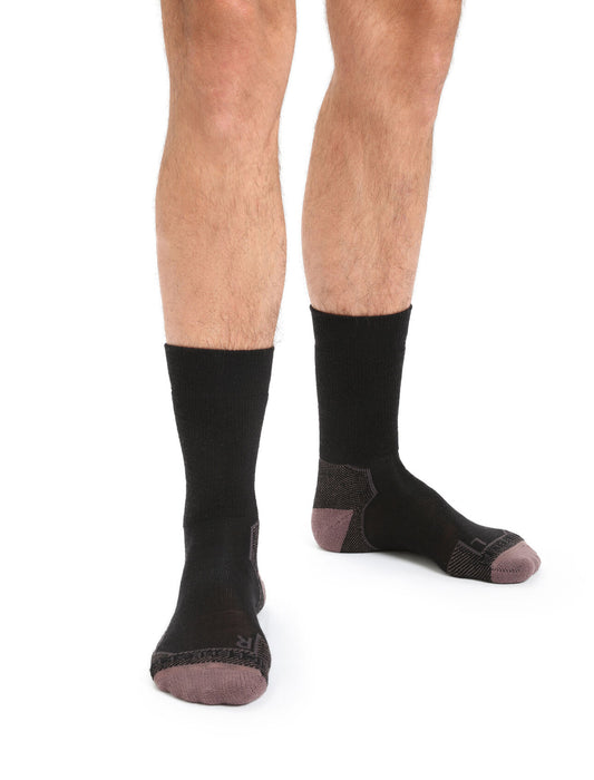 Icebreaker Merino Hike+ Medium Crew Socks Black/Mink Herr - Strumpor