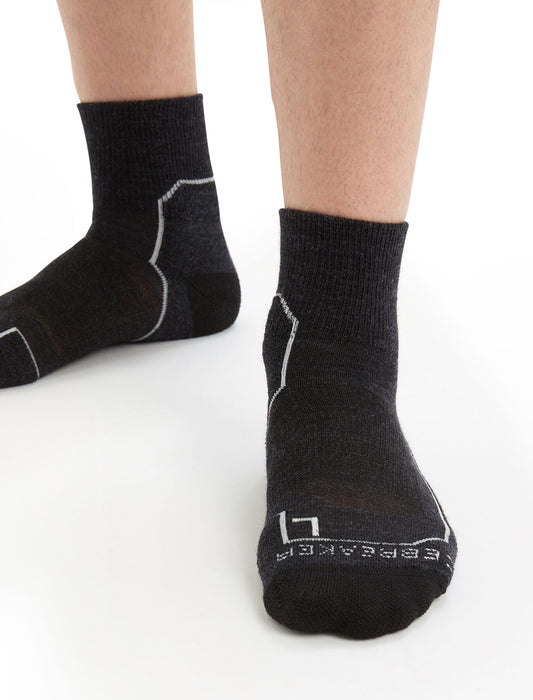 Icebreaker Merino Hike+ Light Mini Socks Jet Heather Herr - Strumpor