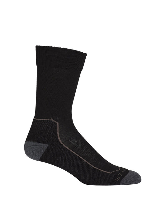 Icebreaker Merino Hike+ Light Crew Socks Black/Mink Herr - Strumpor