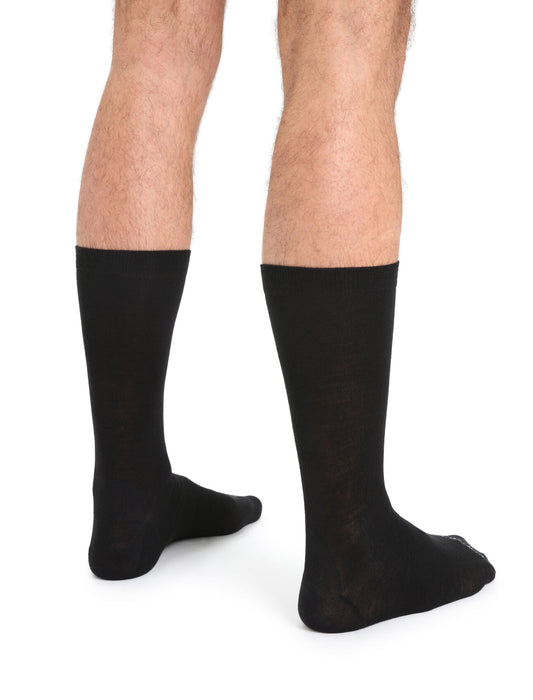 Icebreaker Merino Lifestyle Fine Gauge Crew Socks Black Herr - Strumpor