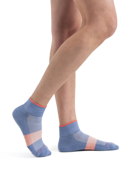 Icebreaker Merino Multisport Light Mini Socks  Kyanite/Tang/Glow Dam - Strumpor Dam