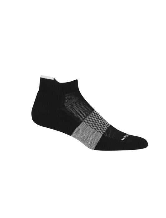 Icebreaker Merino Multisport Light Micro Socks Black/Snow/Metro Heather Herr - Strumpor