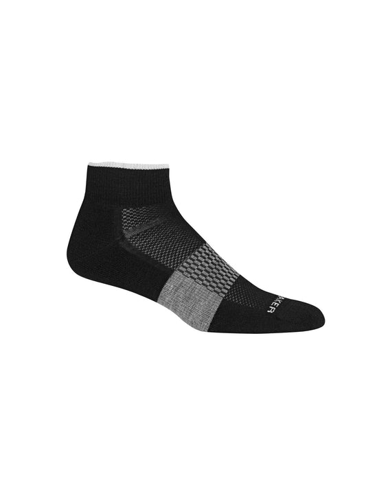 Icebreaker Merino Multisport Light Mini Socks  Black/Snow/Metro Heather Herr - Strumpor