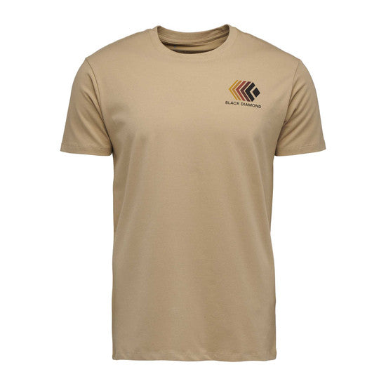 Black Diamond M Faded Ss Tee Khaki Herr - T-Shirt