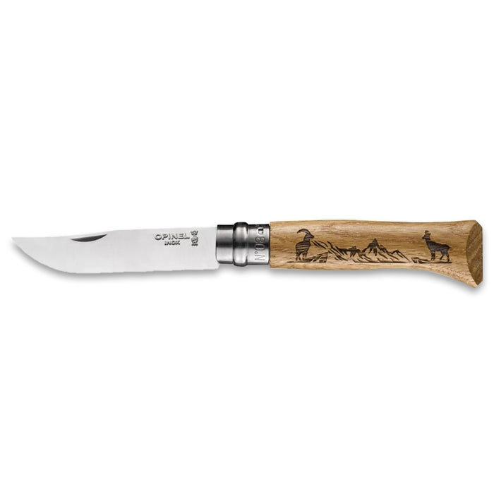 Opinel N08 Animalia Oak Chamois