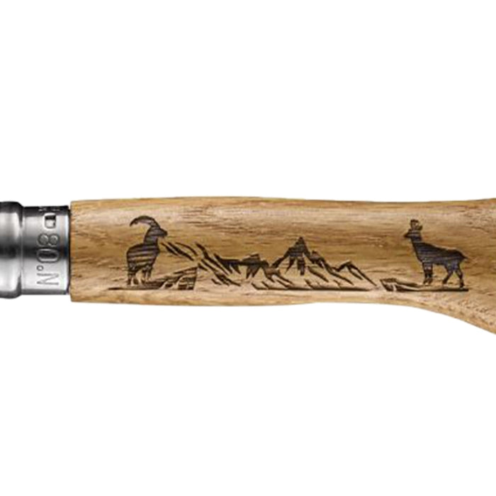 Opinel N08 Animalia Oak Chamois