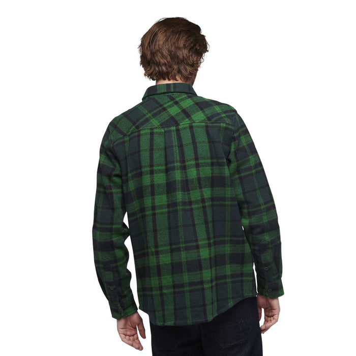 Black Diamond M Project Heavy Flannel Palm Green-Anthracite Plaid Herr - Tröja