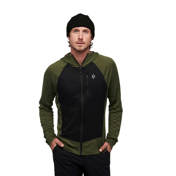 Black Diamond M Coefficient Lt Hybrid Hoody Tundra-Black Herr - Huvtröjor