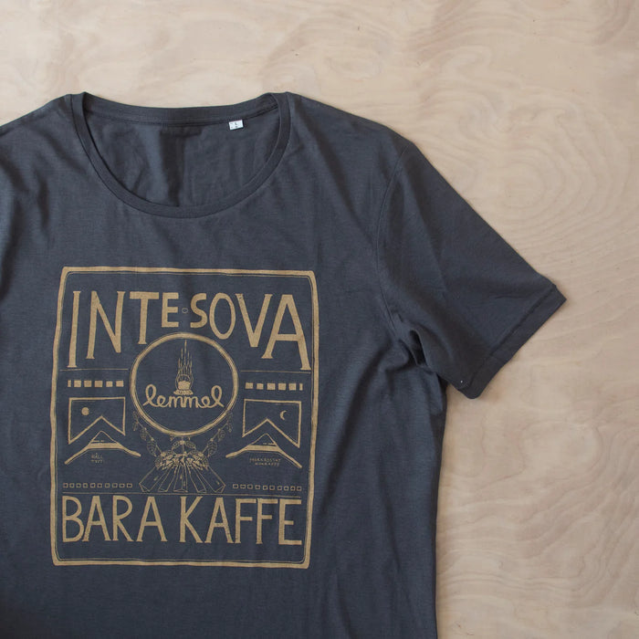 Lemmel Kaffe T-shirt "INTE SOVA" Anthracite