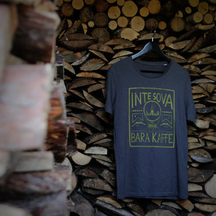 Lemmel Kaffe T-shirt "INTE SOVA" Anthracite