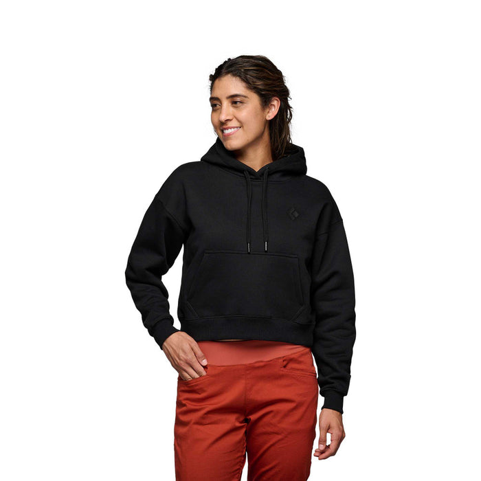 Black Diamond W Crop Po Hoody Black Dam - Luvtröja