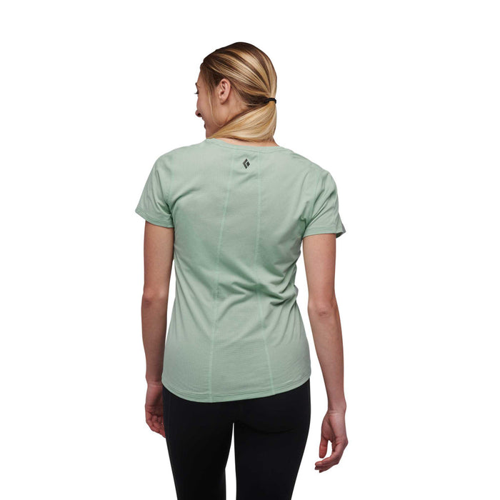 Black Diamond W Lightwire Ss Tech Tee Foam Green Dam - T-Shirt