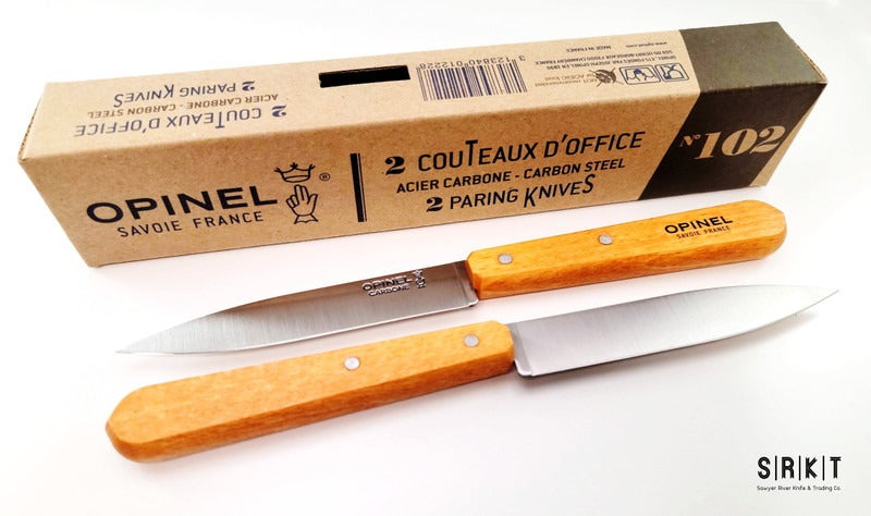 Opinel N102 Box 2 Paring Carbon