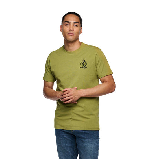 Black Diamond M Boulder Ss Tee Camp Green Herr - T-Shirt