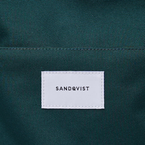 Sandqvist Ryggsäck ILON - Dark Green with Natural Leather