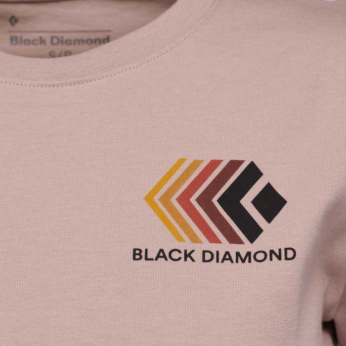 Black Diamond W Faded Crop Ss Tee Pale Mauve Dam - T-Shirt