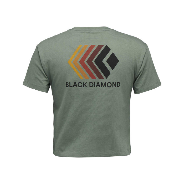 Black Diamond W Faded Crop Ss Tee Laurel Green Dam - T-Shirt