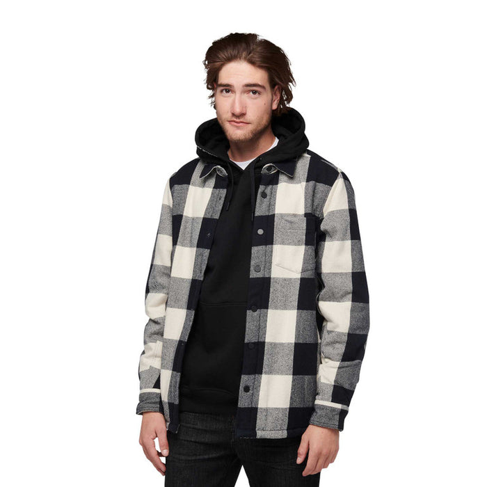 Black Diamond M Project Lined Flannel Black-Off White Plaid Herr - Tröja