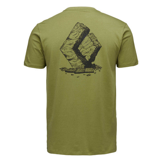 Black Diamond M Boulder Ss Tee Camp Green Herr - T-Shirt