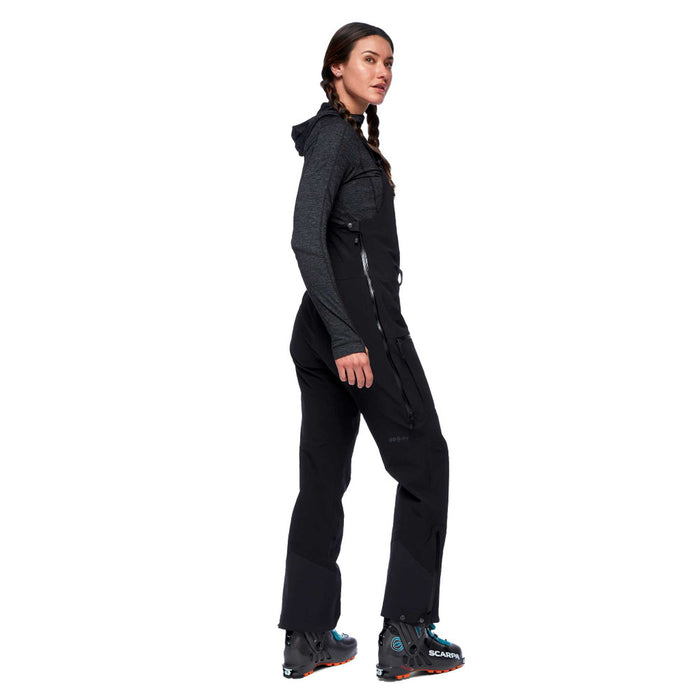 Black Diamond W Recon Stretch Bibs Black Dam - Hängselbyxor