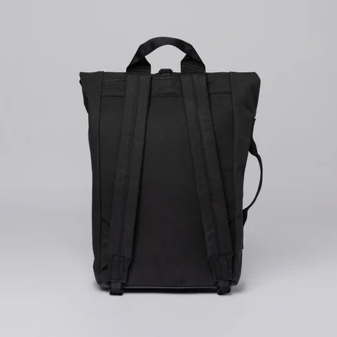 Sandqvist Dante Vegan Ryggsäck - Black with Black webbing