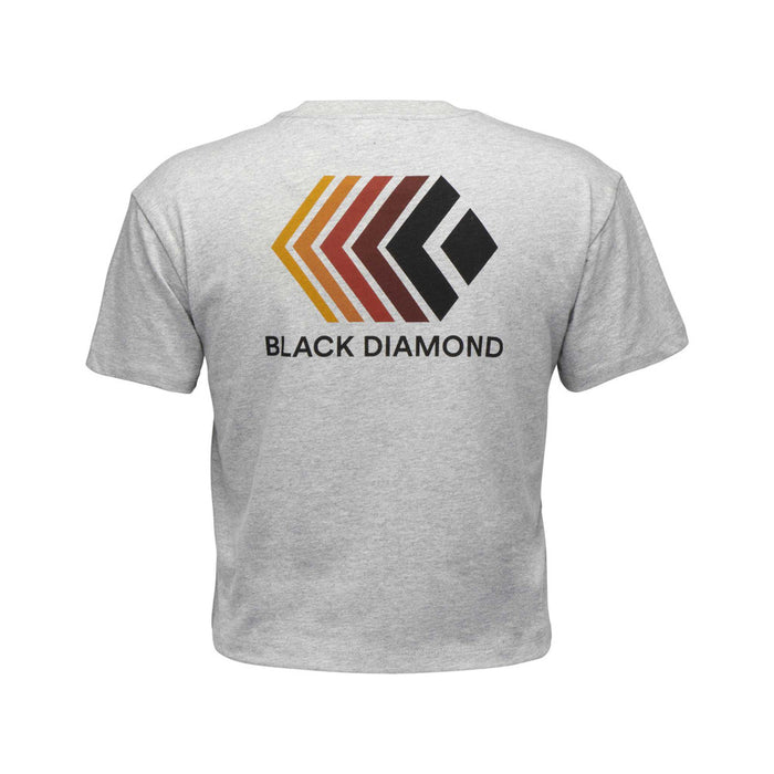 Black Diamond W Faded Crop Ss Tee Nickel Heather Dam - T-Shirt