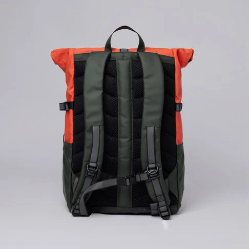 Sandqvist Ryggsäck - RUBEN 2.0 Multi Orange/Dark Green