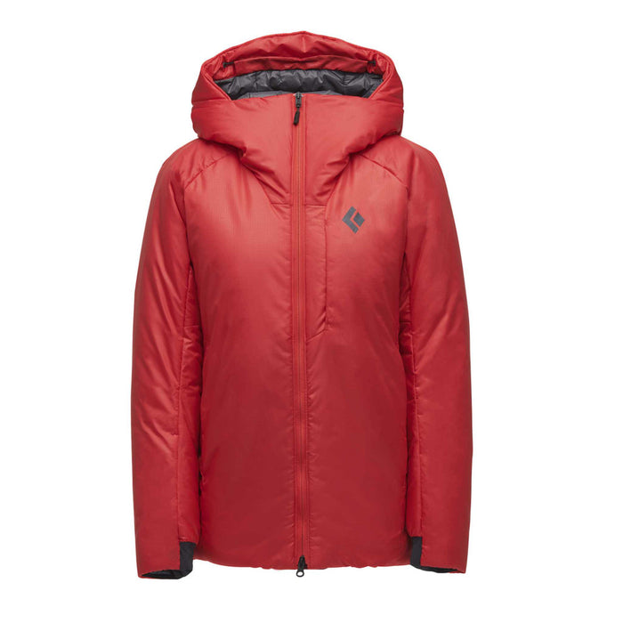 Black Diamond W Belay Parka Coral Red Dam - Jacka