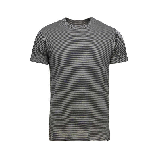 Black Diamond M Bd Stripe Ss Tee Charcoal-Off White Herr - T-Shirt