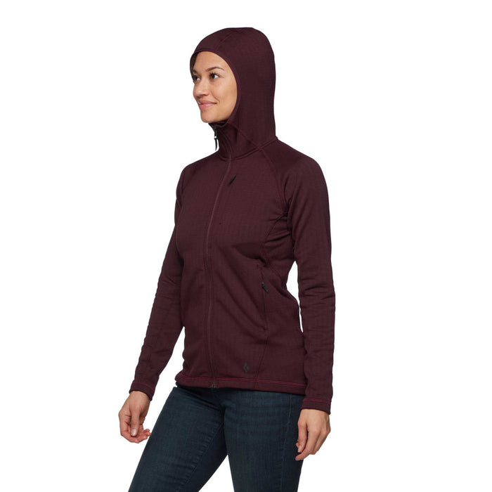 Black Diamond W Factor Hoody Bordeaux Dam - Huvtröja