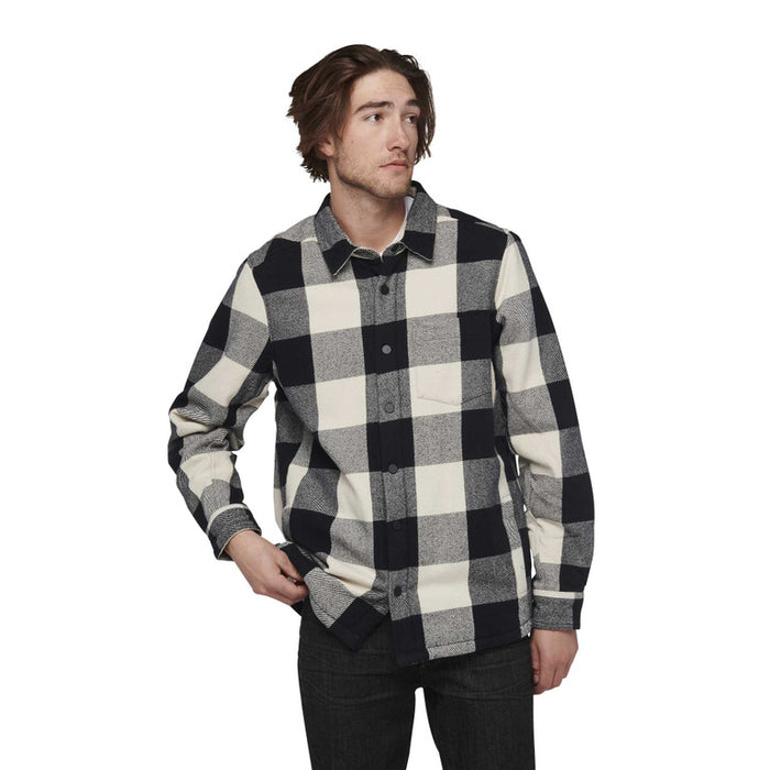 Black Diamond M Project Lined Flannel Black-Off White Plaid Herr - Tröja