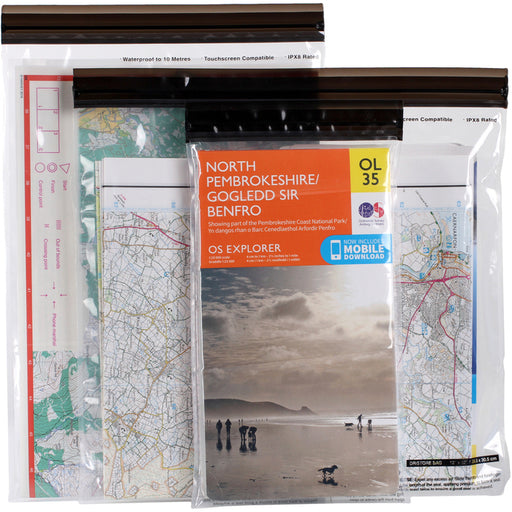 Lifeventure Dristore Loctop Bags - For Maps Black/Clear 3Stk I Pk