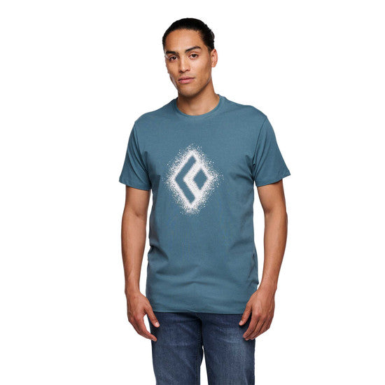 Black Diamond M Chalked Up 2.0 Ss Tee Creek Blue Herr - T-Shirt