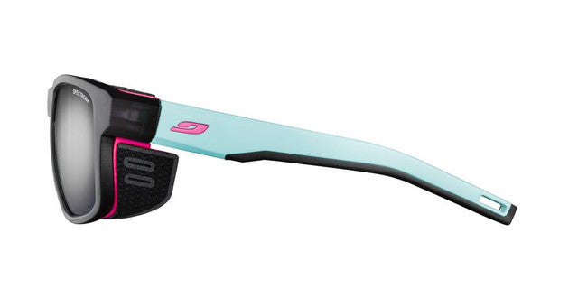 Julbo Shield M Spectron 4 Brown Lens Translucent Black / Light Blue / Pink Frame - Solglasögon