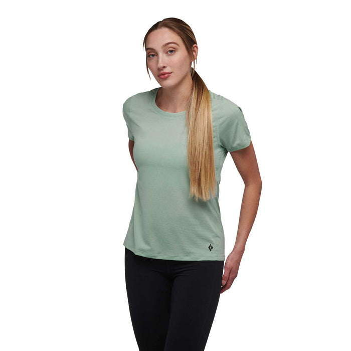 Black Diamond W Lightwire Ss Tech Tee Foam Green Dam - T-Shirt