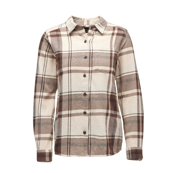 Black Diamond W Project Flannel Chalk Pink-Walnut Plaid Dam - Tröja