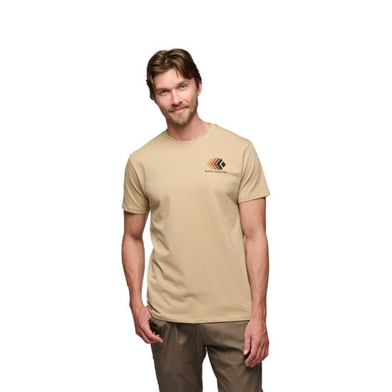 Black Diamond M Faded Ss Tee Khaki Herr - T-Shirt