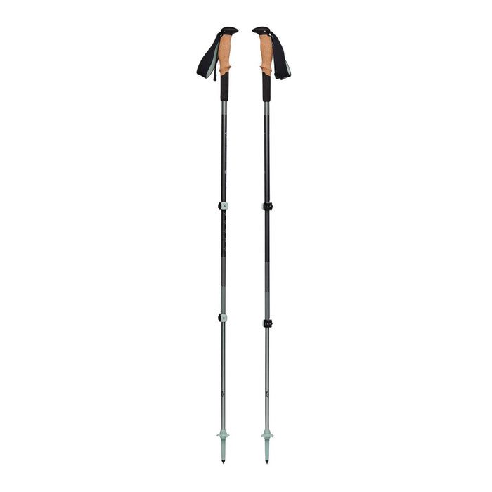 Black Diamond Pursuit Shock Trekking Poles Steel Grey-Foam Green  - Stav