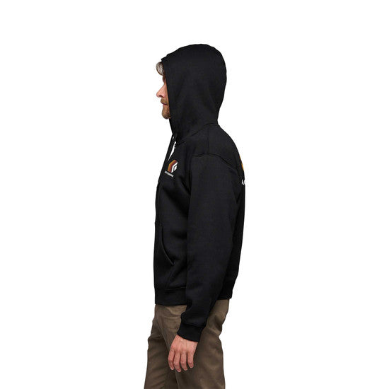 Black Diamond M Faded Full Zip Hoody Black Herr - Huvtröja