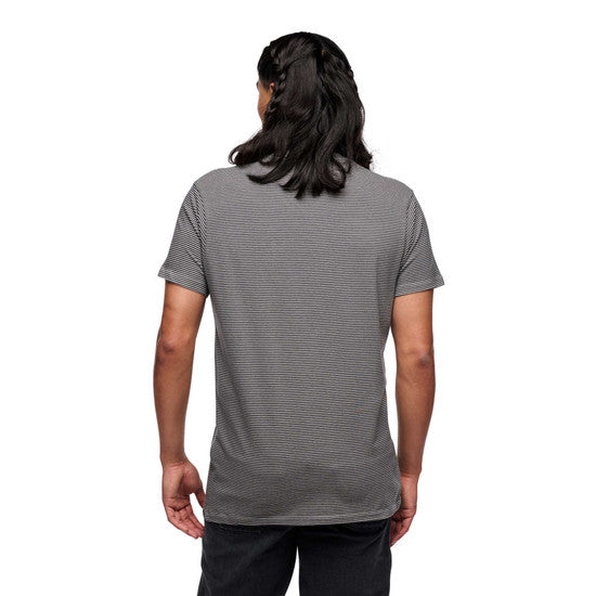 Black Diamond M Bd Stripe Ss Tee Charcoal-Off White Herr - T-Shirt